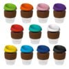 Personalise 12oz/340ml Clear Plastic Karma Kup Cork Band Silicon Lid - Custom Eco Friendly Gifts Online