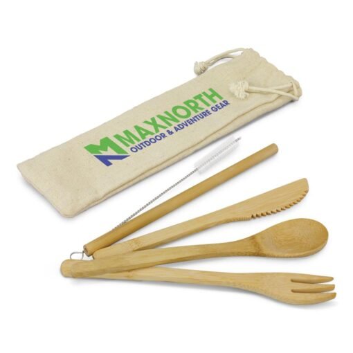 Personalise Bamboo Cutlery Set - Custom Eco Friendly Gifts Online