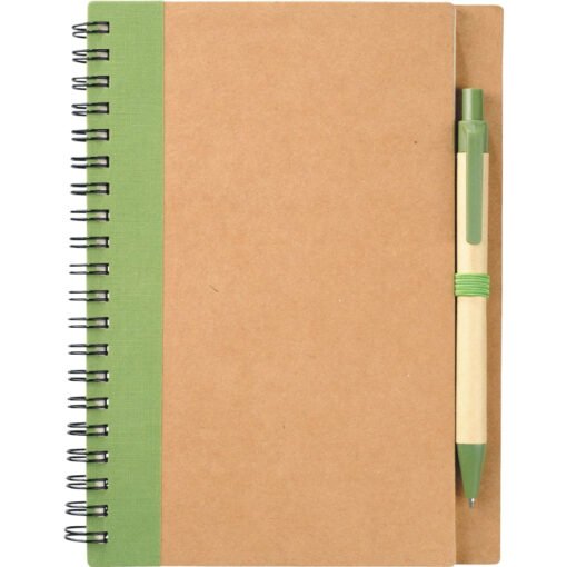 Personalise The Eco Spiral Notebook with Pen with Logo | Eco Gifts