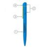 Labelled diagram of a blue Ryzodeg insulin pen