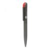 Grey pen with red top and logo detail