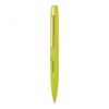 Bright yellow ballpoint pen with gold accents
