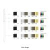 Pen design schematic and color options chart