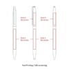 Diagram showing printable areas on pens for custom branding