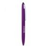Purple Yahoo-branded stylus pen on white background