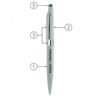 Labelled diagram of Foster Partners branded pen
