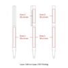 Diagram showing print zones on a promotional pen