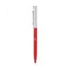 Elegant red ballpoint pen with silver clip
