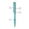 Siemens branded pen with labeled components