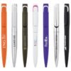 Collection of branded pens with various logos
