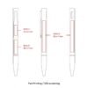 Diagram showing print zones on a pen for customisation