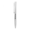 White branded ballpoint pen with clip