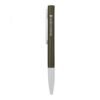 Green and white promotional pen with clip