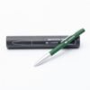 Lacoste green pen with silver tip and black case
