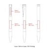 Technical diagram of pen with labeled printing zones