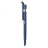 Blue clip pen with logo on white background