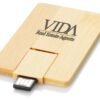 Personalise Bamboo Credit Card Usb - Custom Eco Friendly Gifts Online