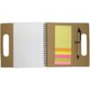 Organiser with notebook, sticky notes, and pen