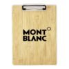 Mont Blanc logo on bamboo clipboard