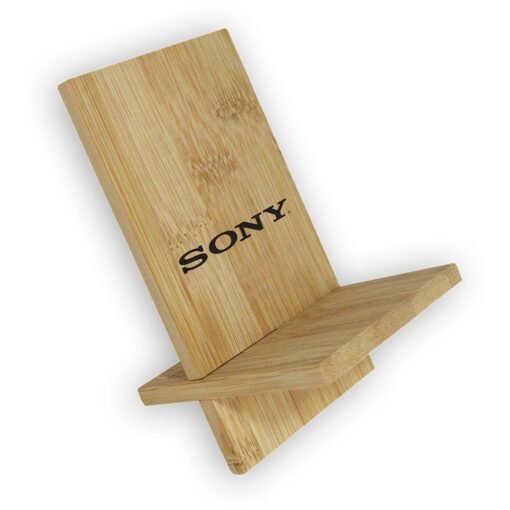 Sony logo on wooden chair