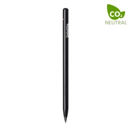 Black Deloitte-branded eco-friendly pencil