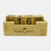 Faber-Castell wooden perpetual calendar showing August 16, Monday