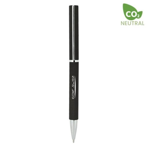 Black CO2 neutral branded ballpoint pen