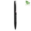 Black eco-friendly ballpoint pen with silver clip