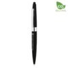 Black eco-friendly ballpoint pen, CO2 neutral label