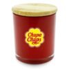 Chupa Chups branded red storage jar with wooden lid