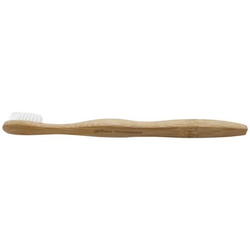 Bamboo toothbrush with white bristles